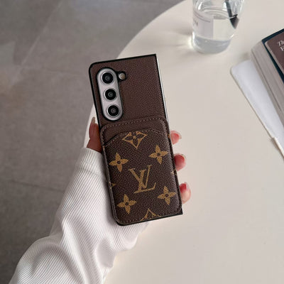 Luxury Lv Wallet Leather Z Fold 6 case