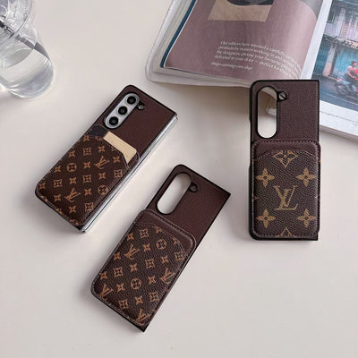 Luxury Lv Wallet Leather Z Fold 6 case