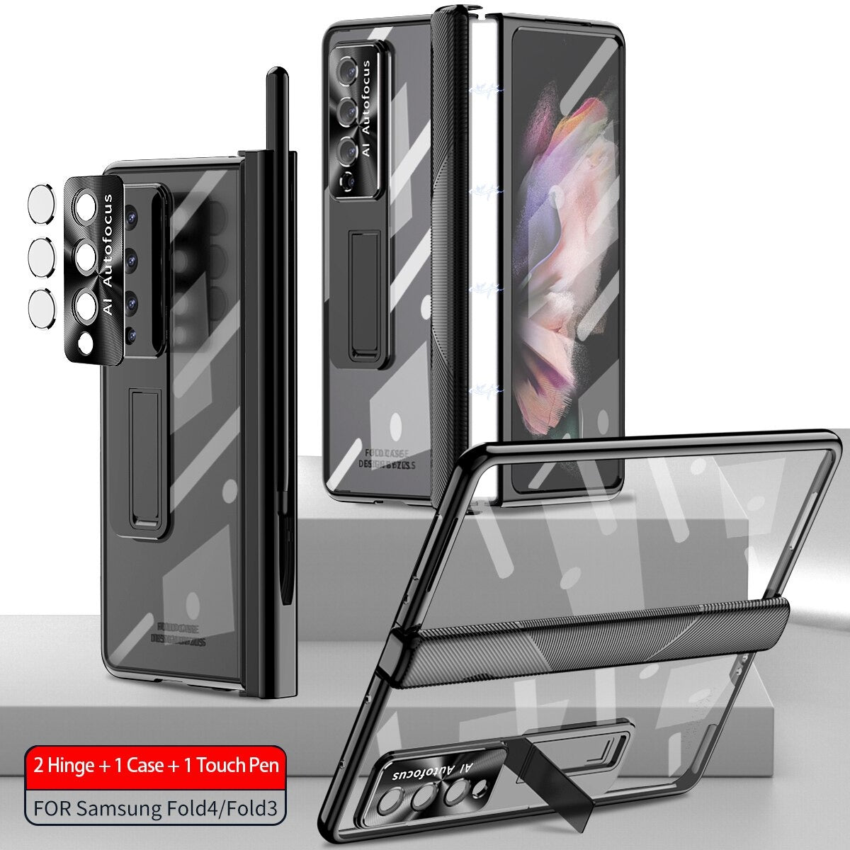 Pro Magnetic Transparent case with Pen Slot and Front Screen