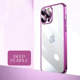 Luxury Purple Deep Clear iPhone Case With Camera Protector