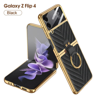 Luxury Ring Holder Case For Samsung Galaxy Z Flip 4