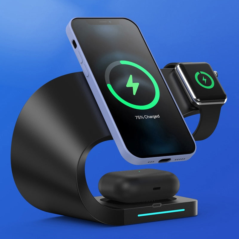 Magnetic 3 in 1 Wireless Charger for Magsafe iWatch Airpod iPhone