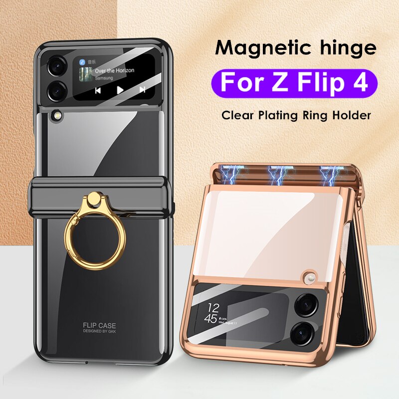 new version Plating Magnetic Hinge Case for Samsung Galaxy Z Flip 4