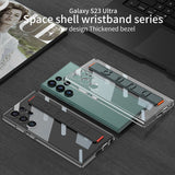 Transparent Shockproof Case with Soft Wrist Band For Galaxy S23 Ultra