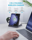 3-in-1 Wireless Charger Stand for Samsung & iPhone