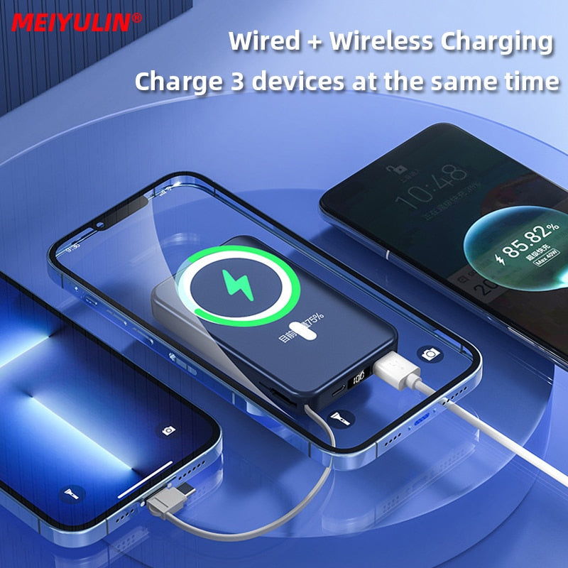 Magnetic Wireless Power Bank 15W Fast Charger for iPhone