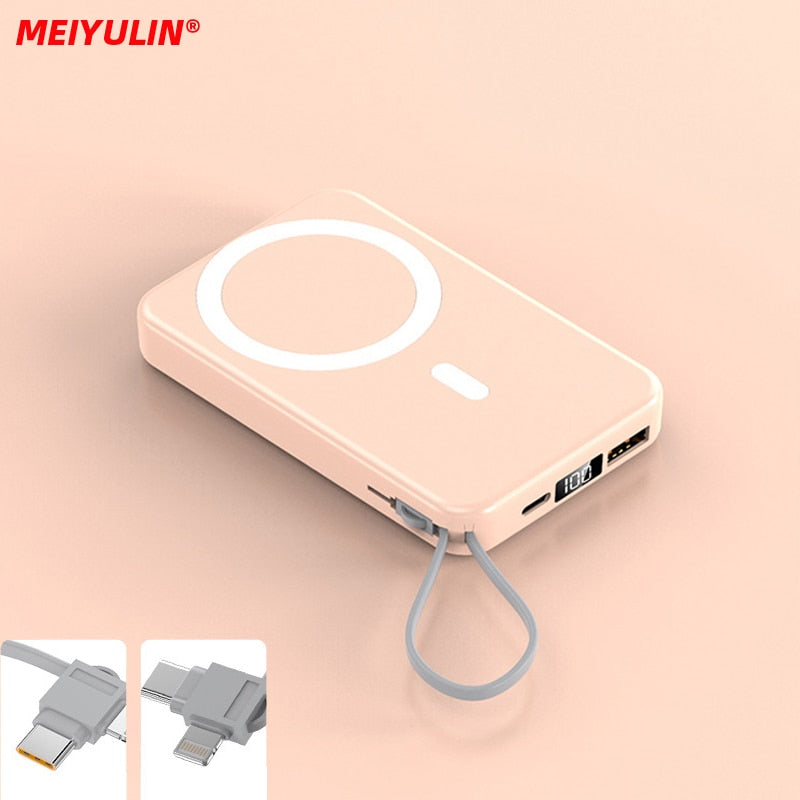 Magnetic Wireless Power Bank 15W Fast Charger for iPhone