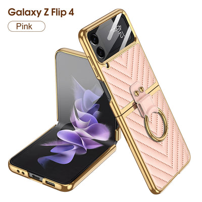 Luxury Ring Holder Case For Samsung Galaxy Z Flip 4