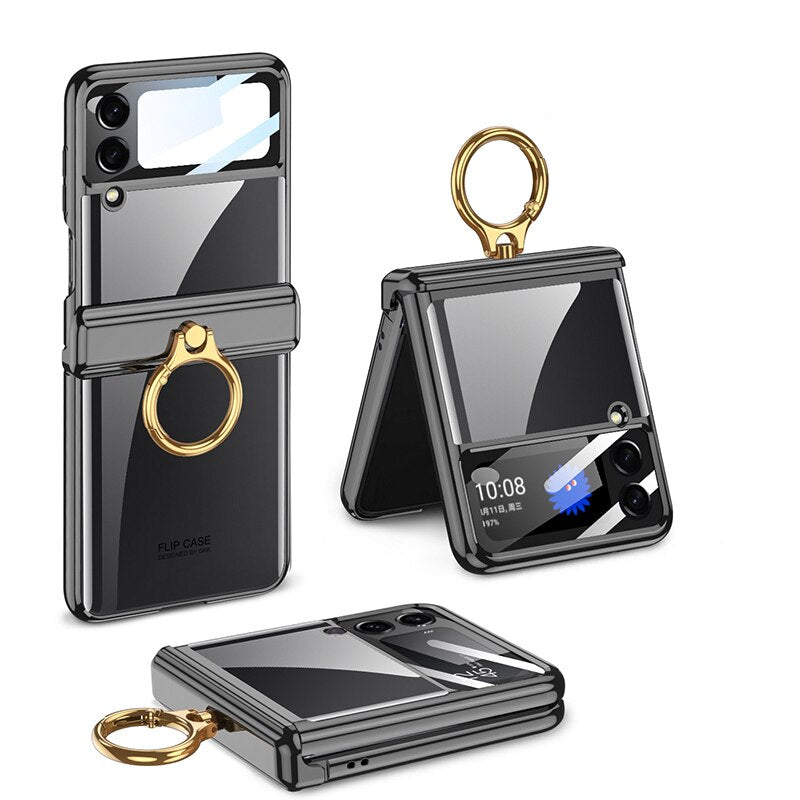 new version Plating Magnetic Hinge Case for Samsung Galaxy Z Flip 4