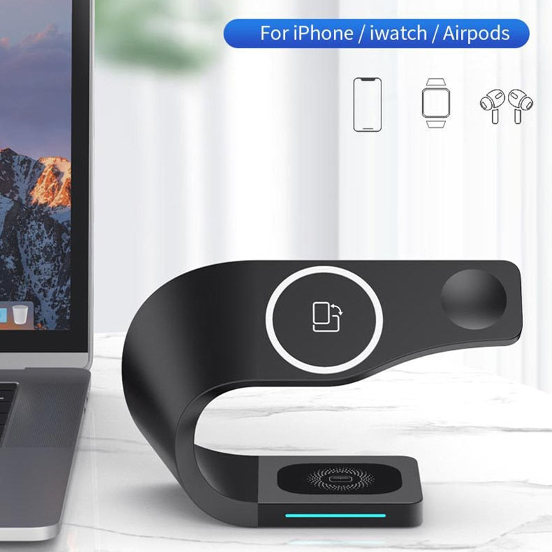 Magnetic 3 in 1 Wireless Charger for Magsafe iWatch Airpod iPhone