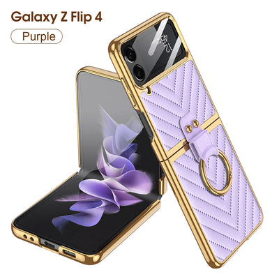 Luxury Ring Holder Case For Samsung Galaxy Z Flip 4