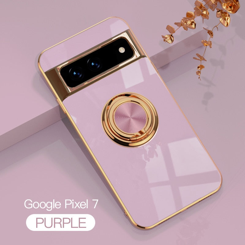 Luxury Soft Plating Holder Case For Google Pixel 7 Pro