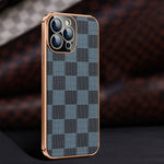 Luxury Carbon Fiber Genuine Leather Cover for Iphone