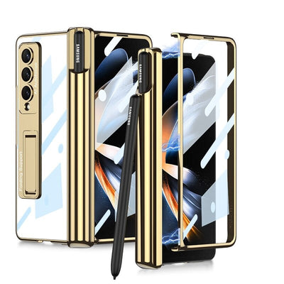 New Luxury Magnetic Transparent case with  Pen Holder