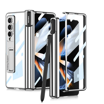 New Luxury Magnetic Transparent case with  Pen Holder